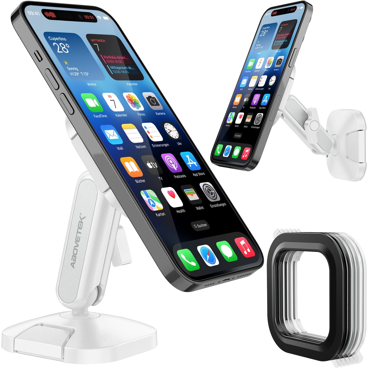 Snap-On Hands-free Shower Phone Holder