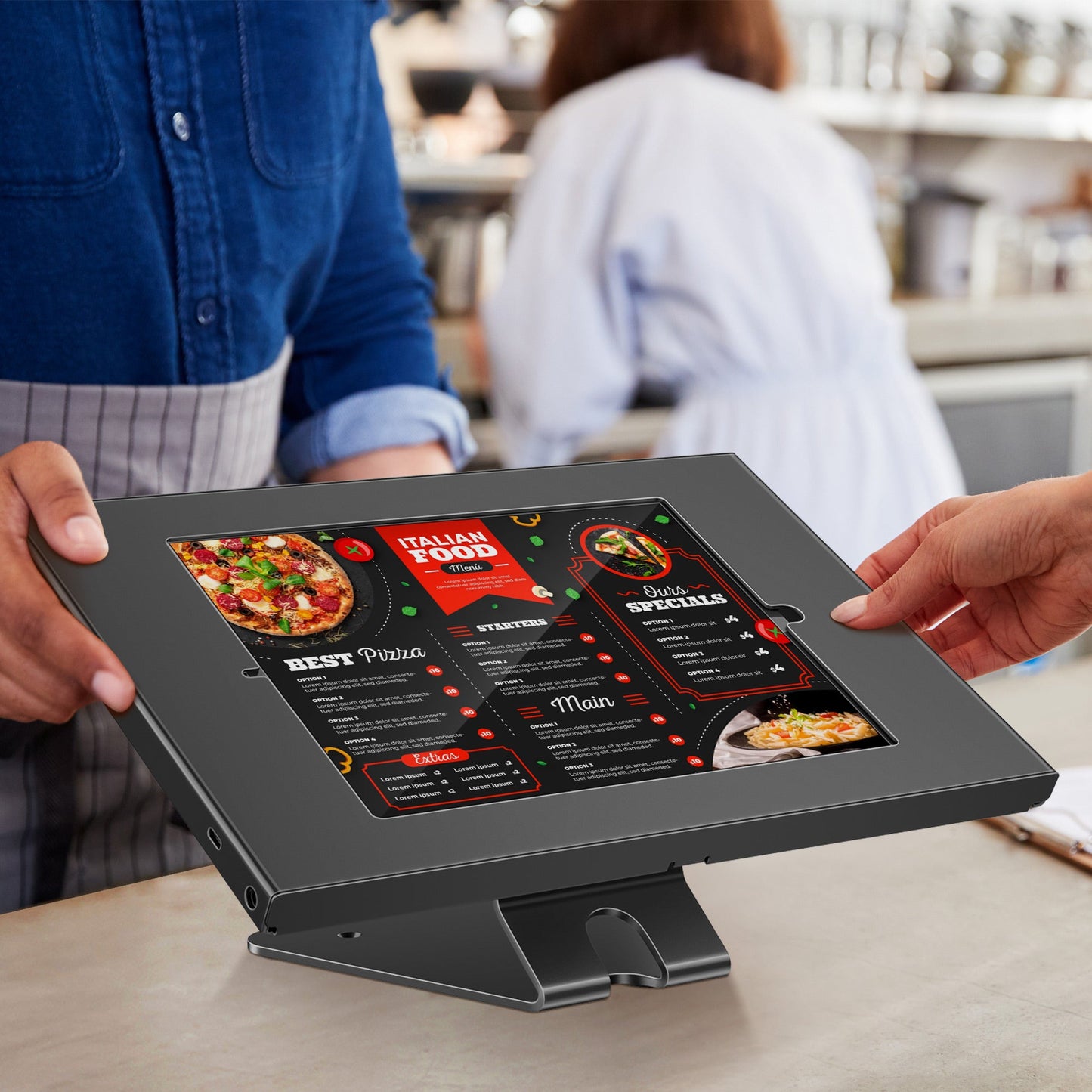 盗難防止タブレットキオスクスタンド-壁掛け・卓上両用 TH-328