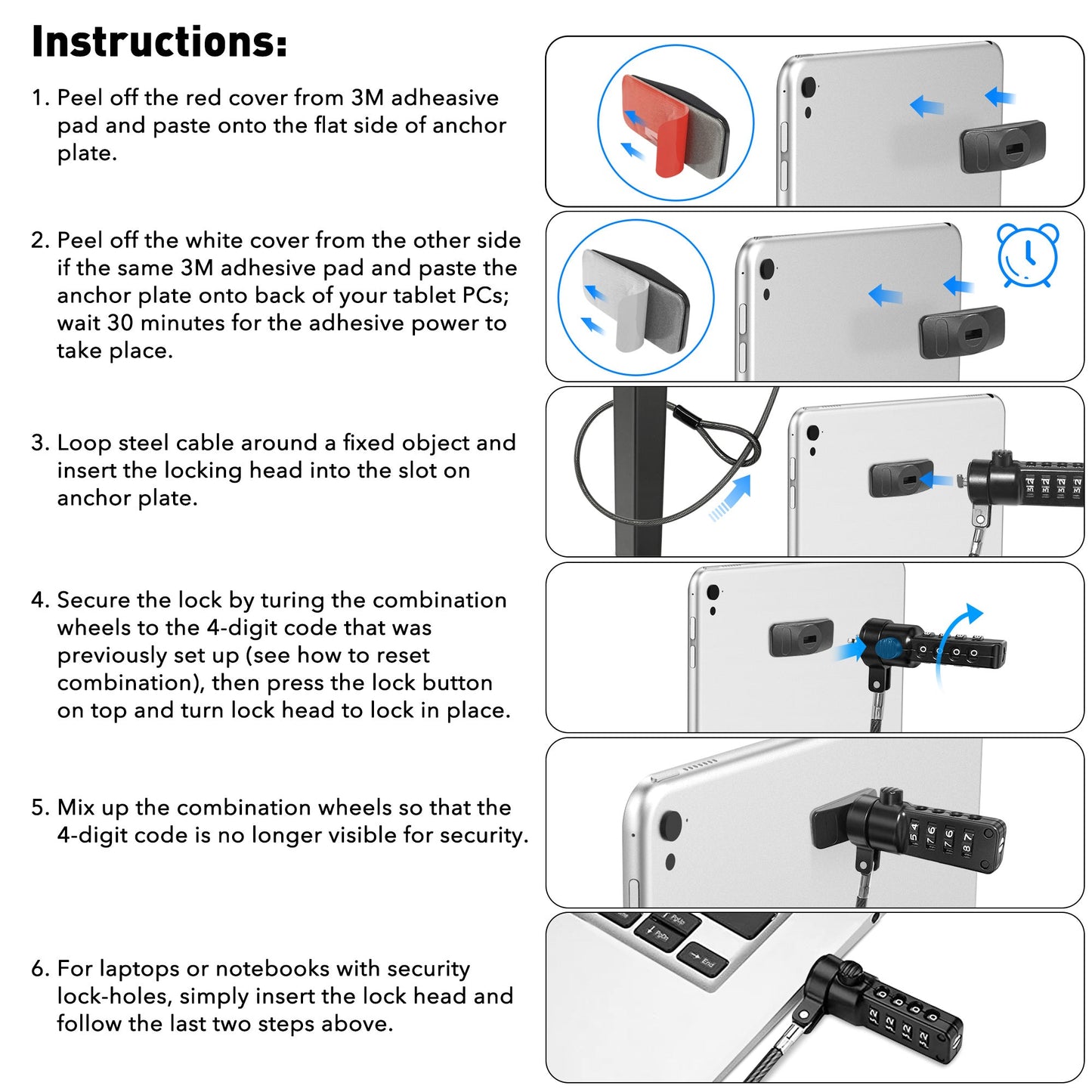 iPad Lock Security Cable (TL-180C)