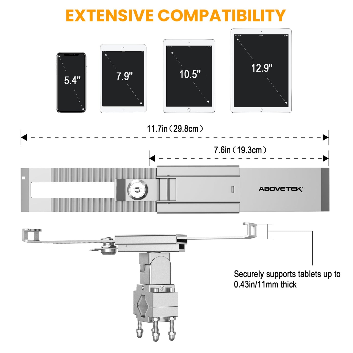 Tablet Handlebar Mount Holder (TH-238B)