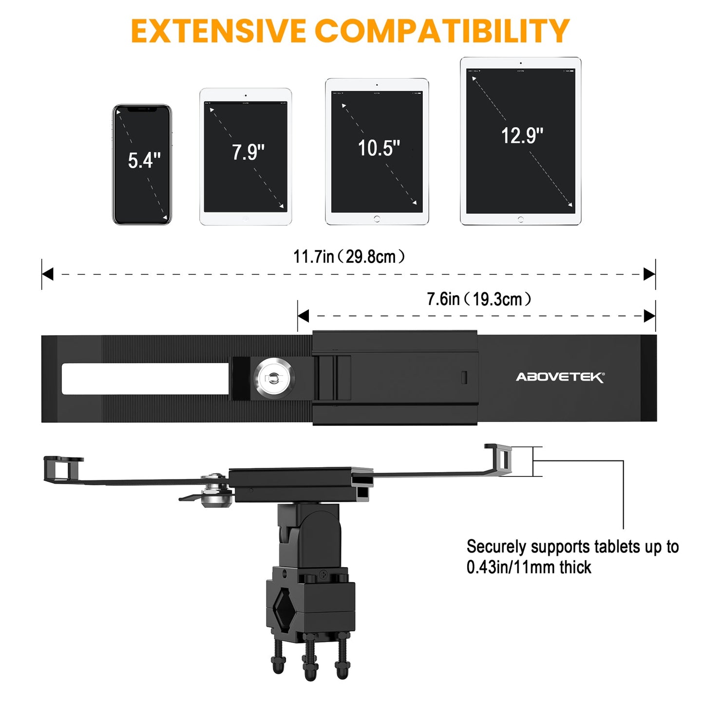 Tablet Handlebar Mount Holder (TH-238B)