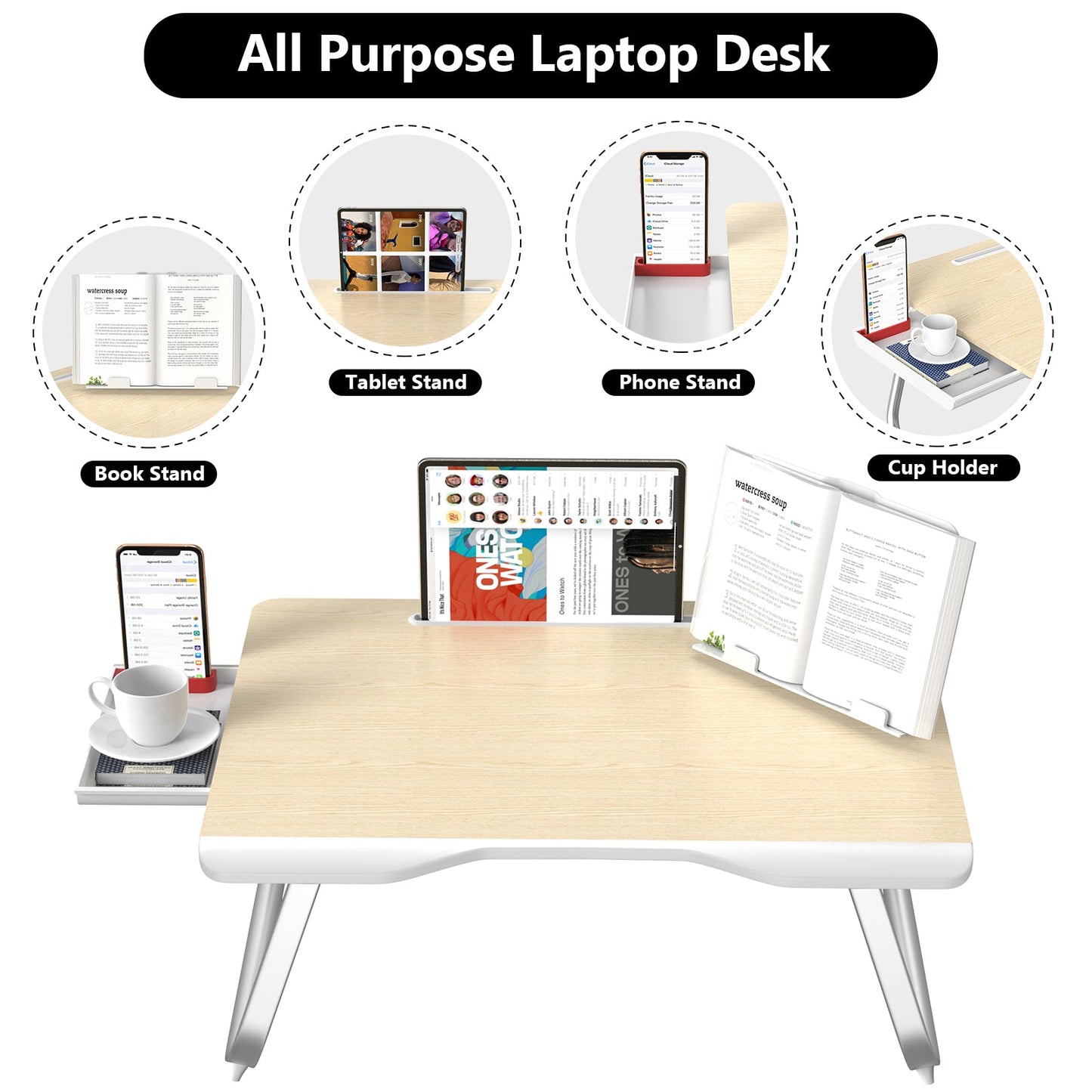 Extra Large Ergo Laptop Bed Table  (LT-258H)