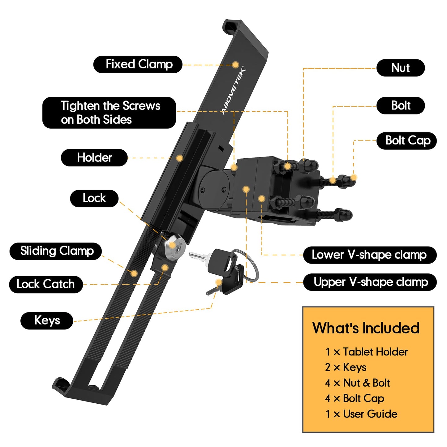 Tablet Handlebar Mount Holder (TH-238B)