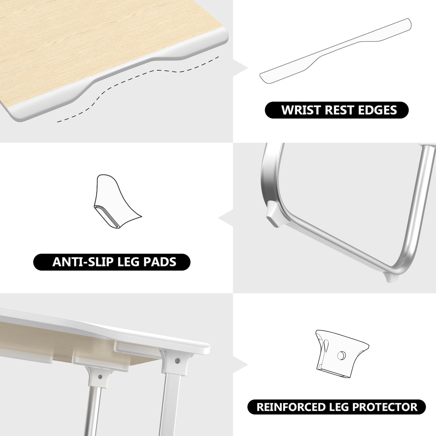 Extra Large Ergo Laptop Bed Table  (LT-258H)