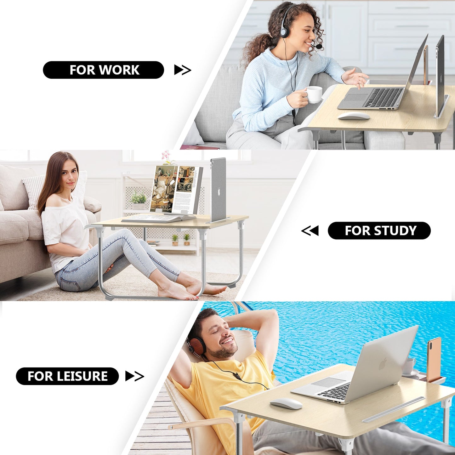 Extra Large Ergo Laptop Bed Table  (LT-258H)