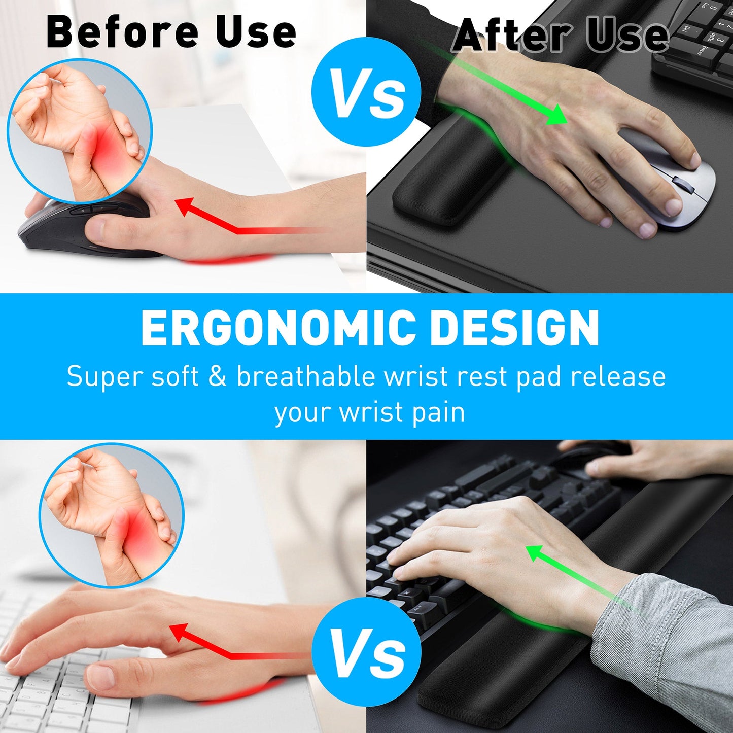 Large Keyboard Tray Under Desk (KT-8B)