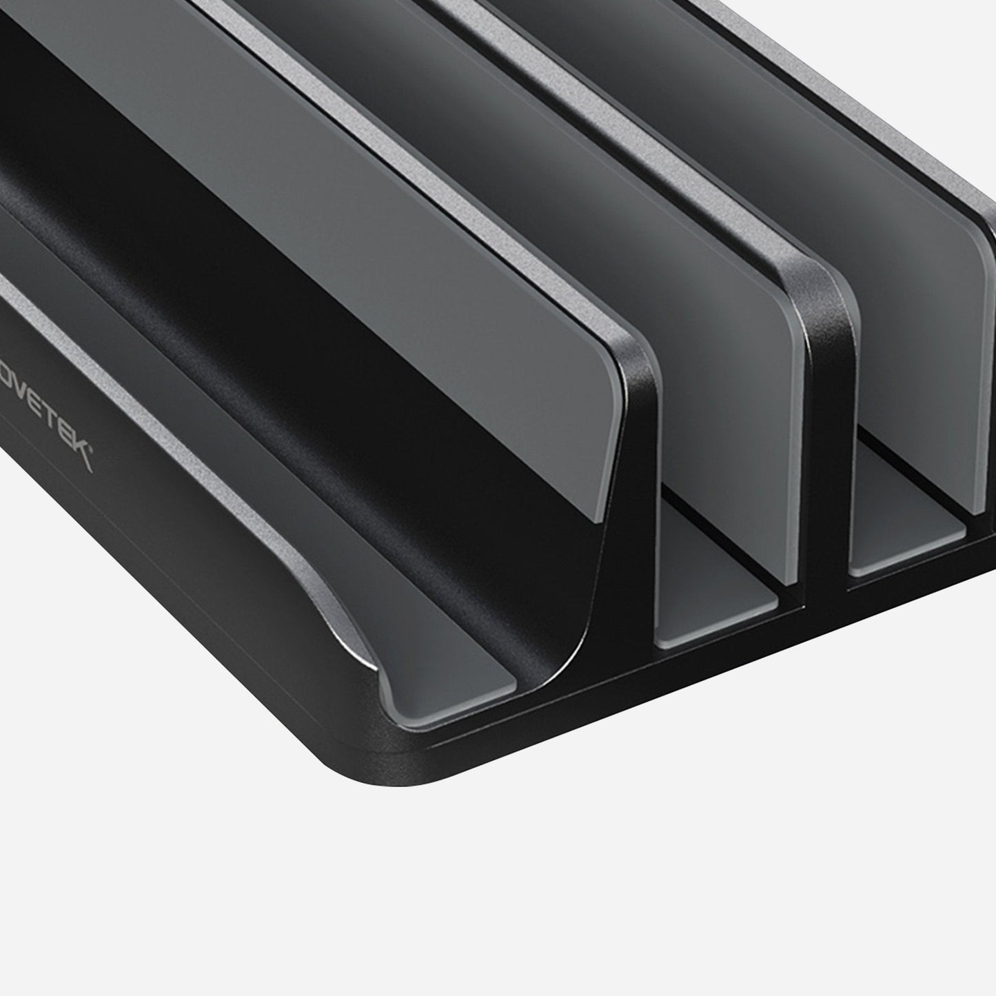 Vertical Laptop Stand - 3 Slots for Computer, Tablet, Phone