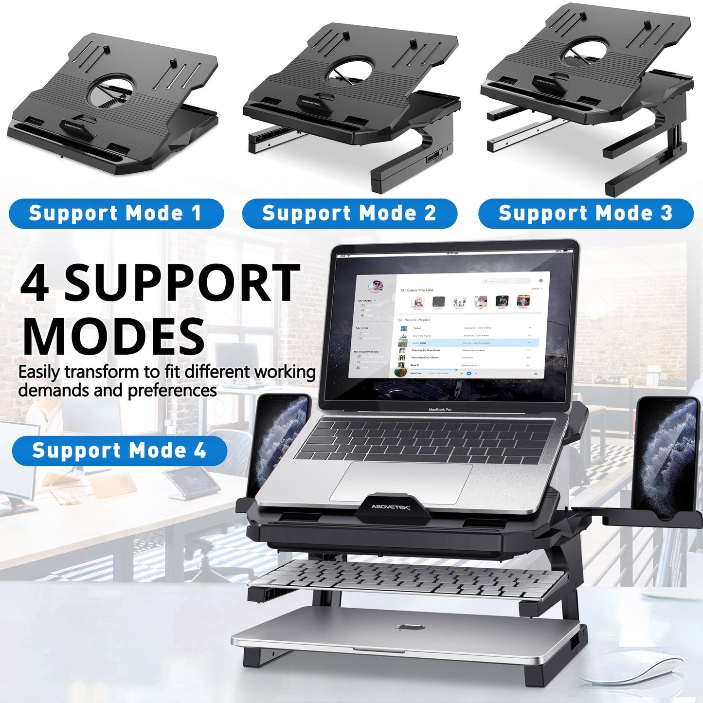 3-in-1ノートPCスタンド (LS-58B)