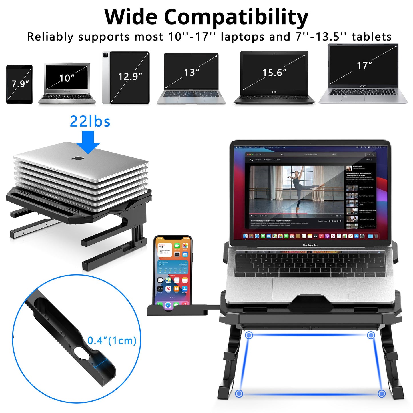 3-in-1ノートPCスタンド (LS-58B)