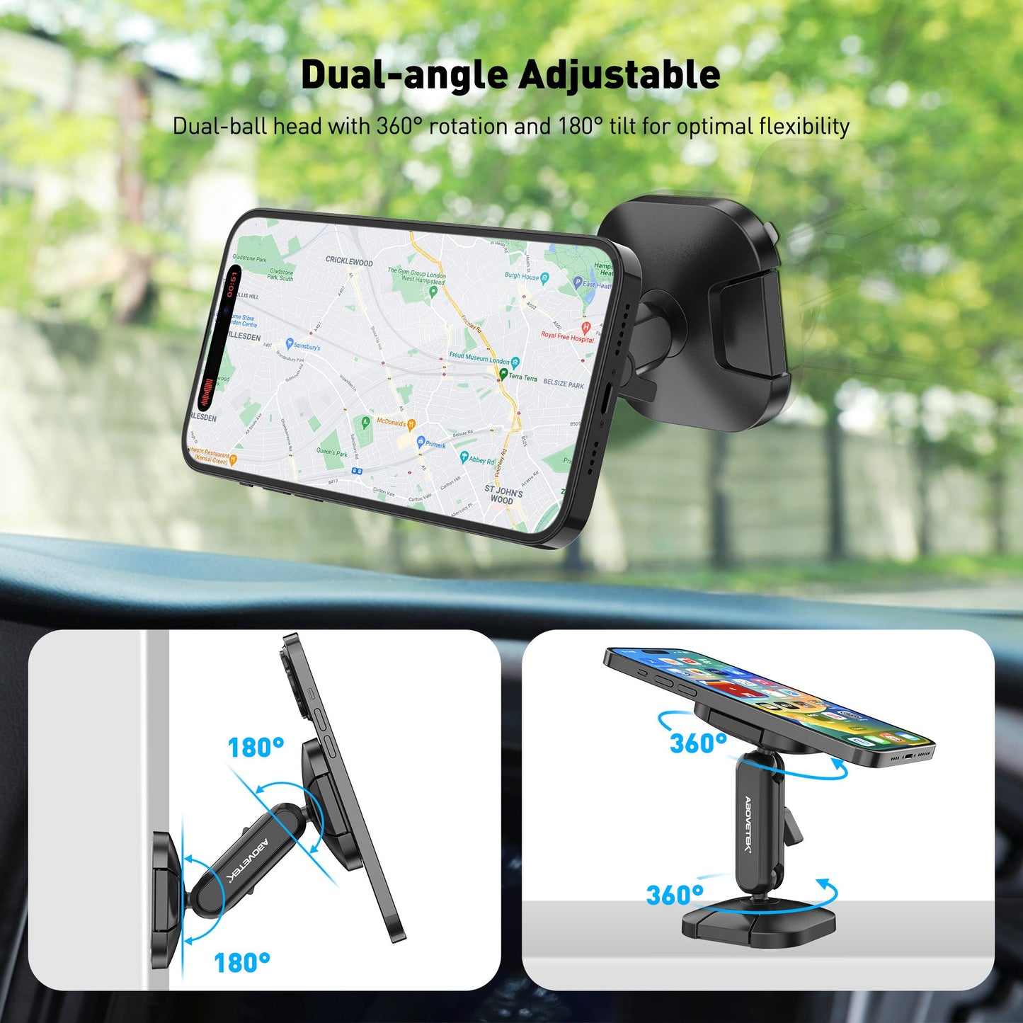 Snap-On Hands-free Shower Phone Holder