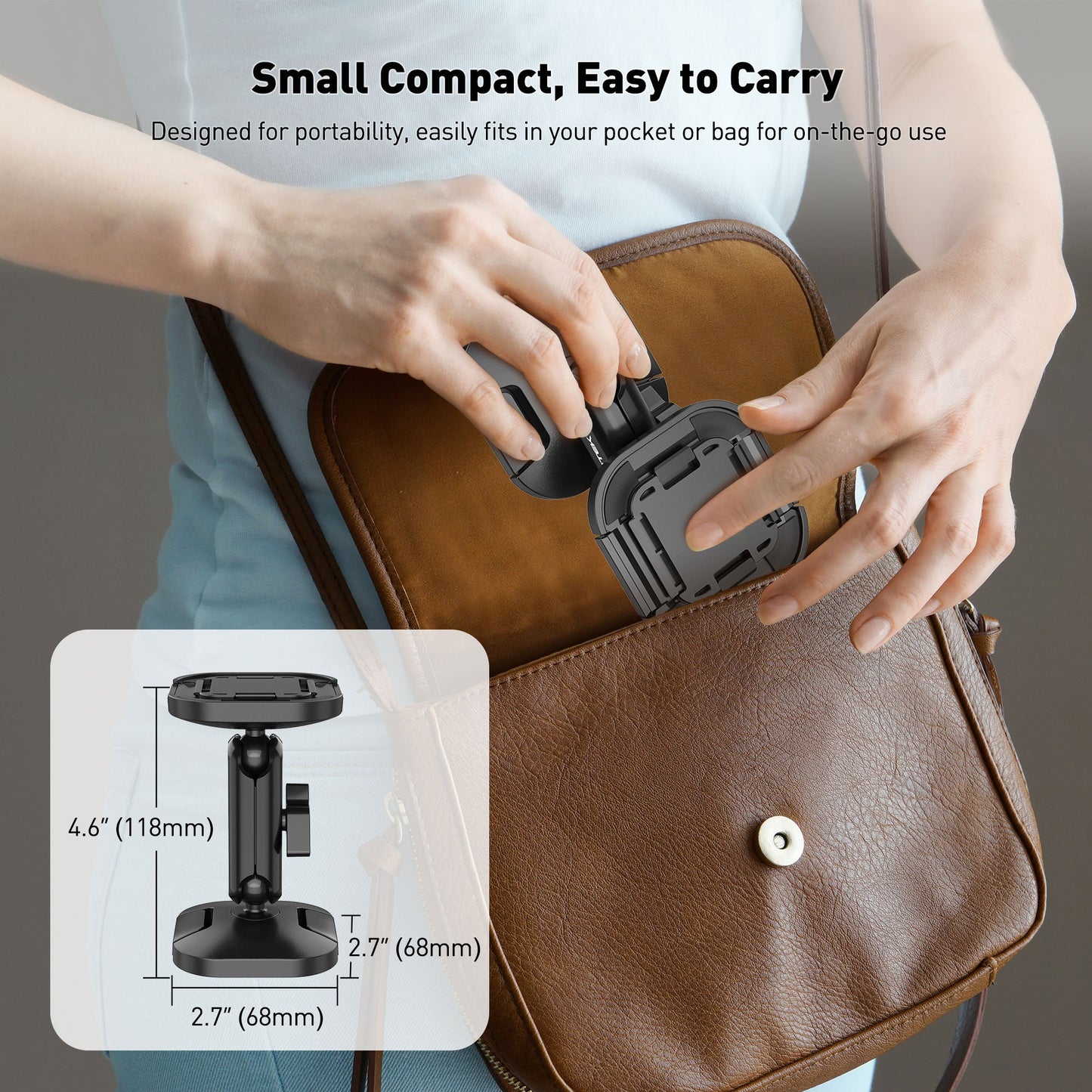 Snap-On Hands-free Shower Phone Holder