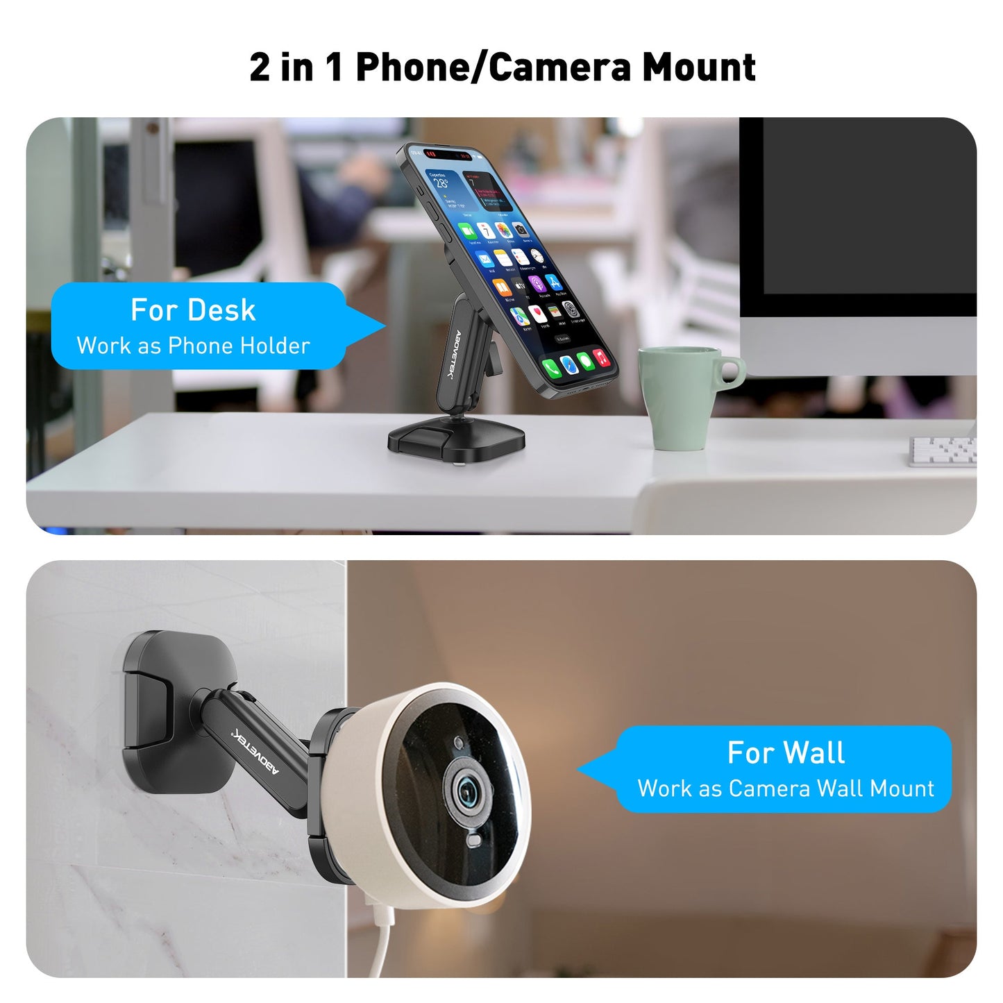 Snap-On Hands-free Shower Phone Holder