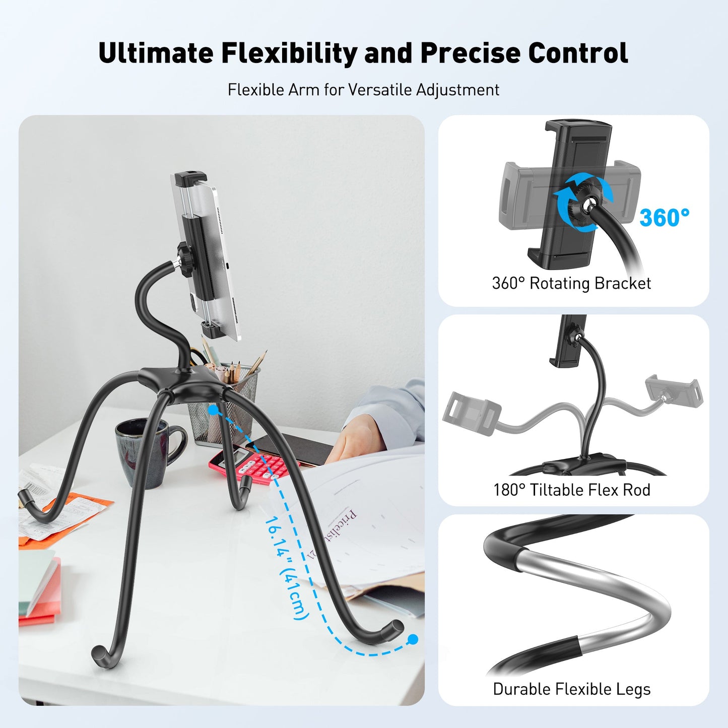 AboveTEK Adjustable iPad Stand Holder (TH-5B)