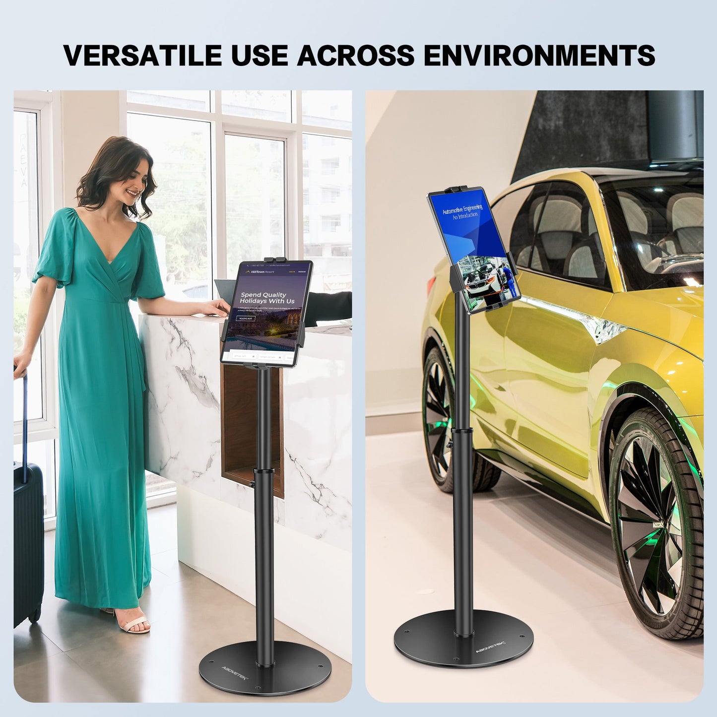 AboveTEK Anti-Theft Tablet Kiosk Floor Stand for 7.9"-11" Device (TH-608)