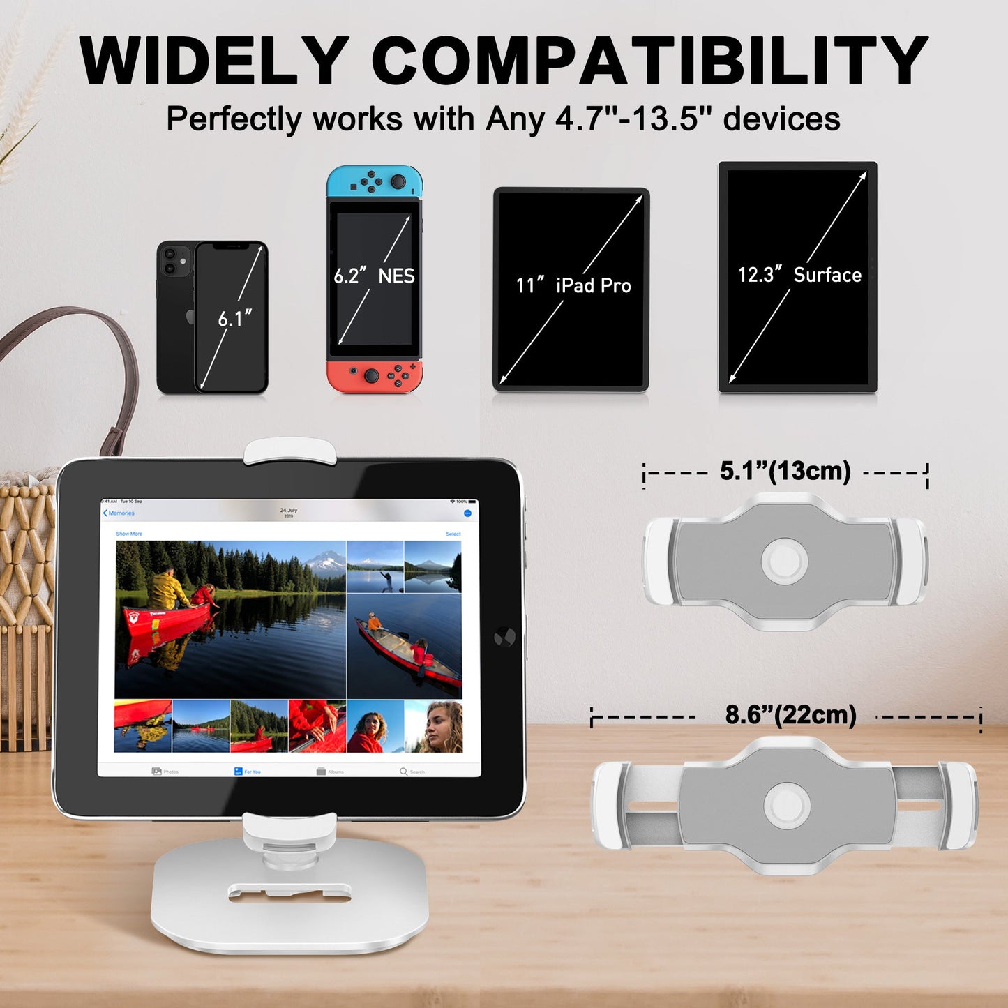 360° Swivel Heavy Aluminum Metal Base (TS-119)