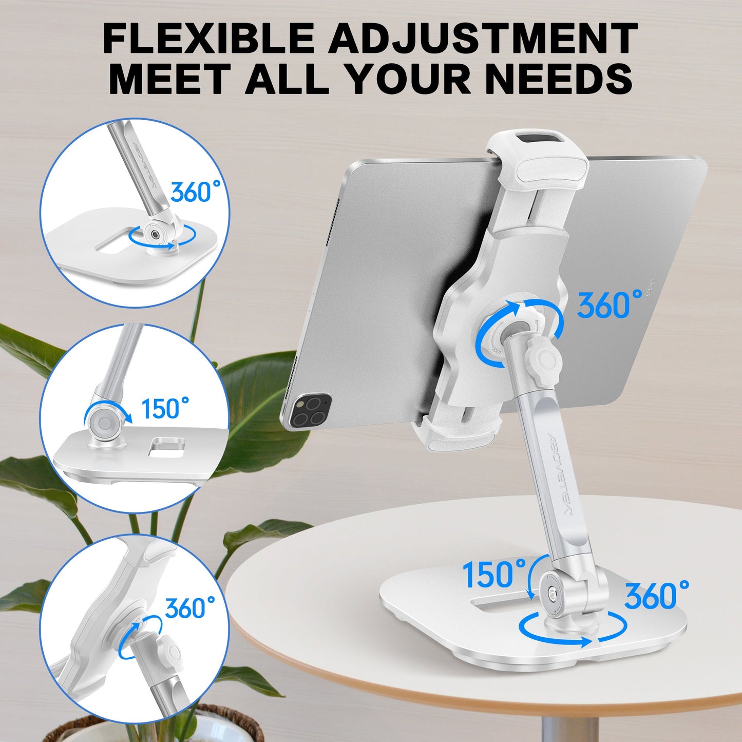 360° Swivel Heavy Aluminum Metal Base (TS-119)