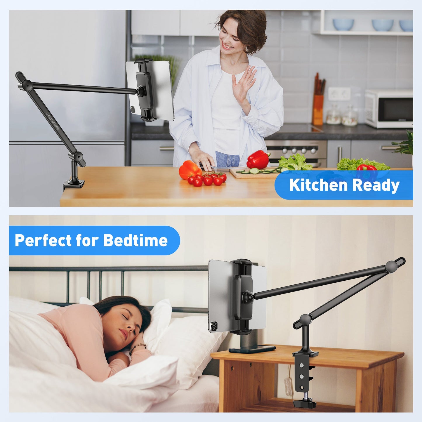 Long Arm Tablet Phone Stand Mount (TS-388B/W)